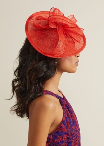 Phase Eight Bow Detail Oval Fascinator Hats Red Australia | QH4926538